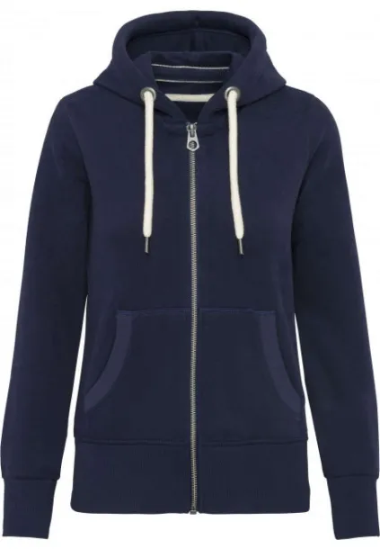  LADIES' VINTAGE ZIPPED HOODED SWEATSHIRT - Kariban Vintage Navy