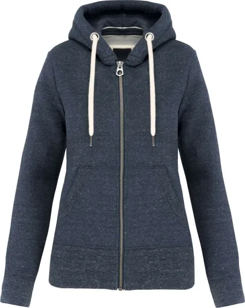  LADIES' VINTAGE ZIPPED HOODED SWEATSHIRT - Kariban Night Blue Heather