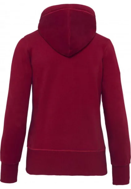  LADIES' VINTAGE ZIPPED HOODED SWEATSHIRT - Kariban Red