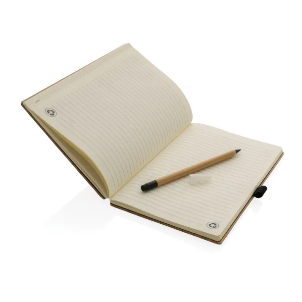  Set notes i beskonačna olovka od FSC® bambusa, A5 - XD Collection Smeđa