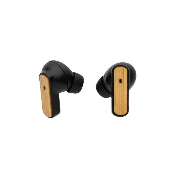  RCS recycled plastic & FSC® bamboo TWS earbuds - XD Collection Black 