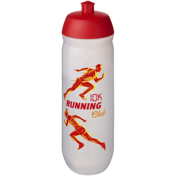 HydroFlex™ Clear 750 ml sport bottle Red Frosted white