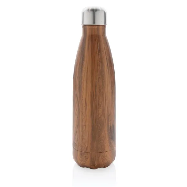  Termosica od nehrđajućeg čelika s uzorkom drva, 500 ml - XD Collection Smeđa 