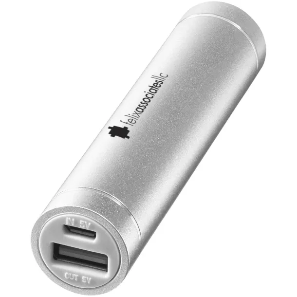 Bolt 2200 mAh power bank - Bullet Silver