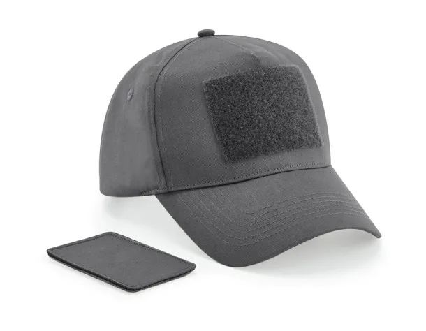  Removable Patch 5 Panel Cap - Beechfield Graphite Grey