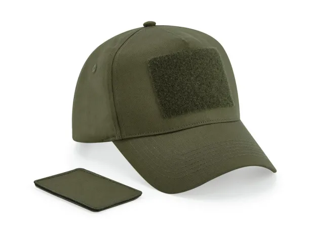  Removable Patch 5 Panel Cap - Beechfield Military Green