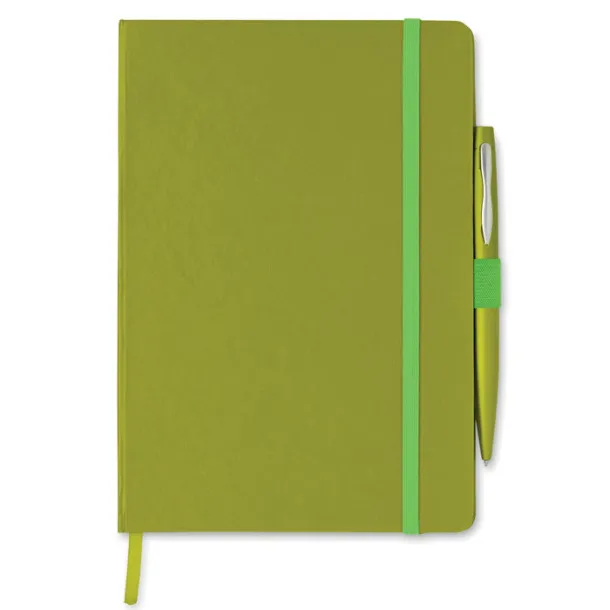 NOTAPLUS A5 notebook with pen Lime