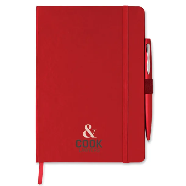 NOTAPLUS A5 notebook with pen Red