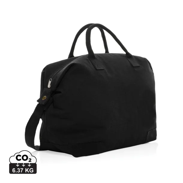  Kezar AWARE™ 500 gsm recycled canvas deluxe weekend bag - XD Collection Black 