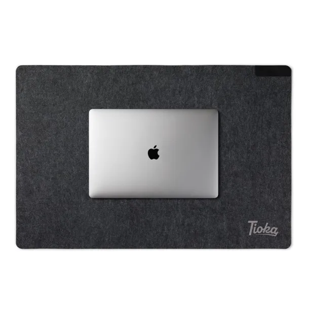  VINGA Albon GRS recycled felt desk pad - Vinga black 