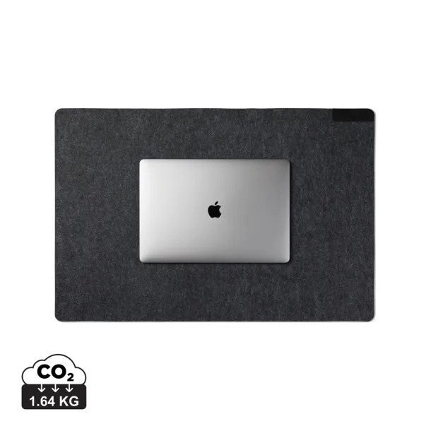  VINGA Albon GRS recycled felt desk pad - Vinga black 