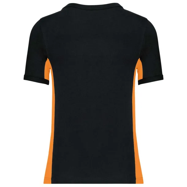 TIGER SHORT-SLEEVED TWO-TONE T-SHIRT - Kariban Black Orange