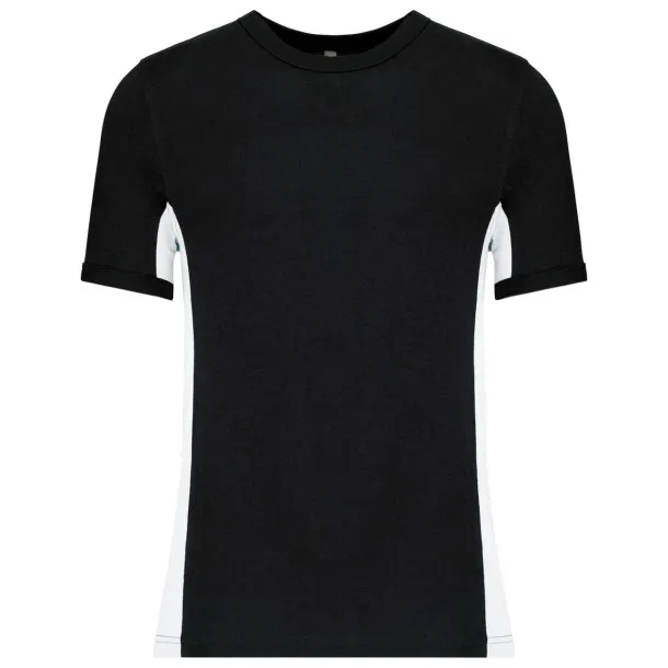 TIGER SHORT-SLEEVED TWO-TONE T-SHIRT - Kariban Black White