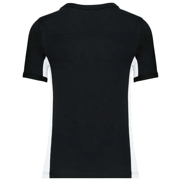 TIGER SHORT-SLEEVED TWO-TONE T-SHIRT - Kariban Black White