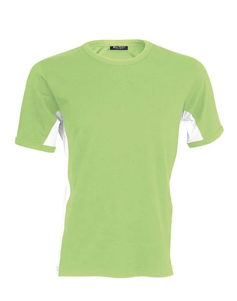 TIGER SHORT-SLEEVED TWO-TONE T-SHIRT - Kariban Lime White