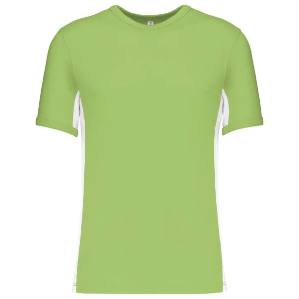 TIGER SHORT-SLEEVED TWO-TONE T-SHIRT - Kariban Lime White