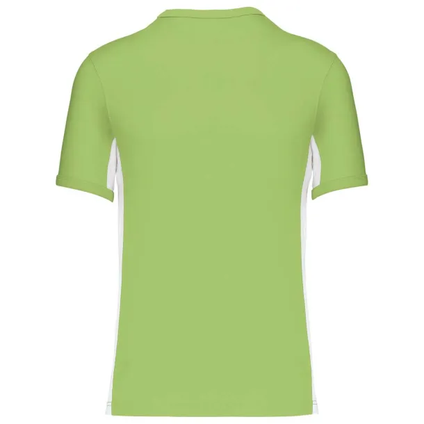 TIGER SHORT-SLEEVED TWO-TONE T-SHIRT - Kariban Lime White