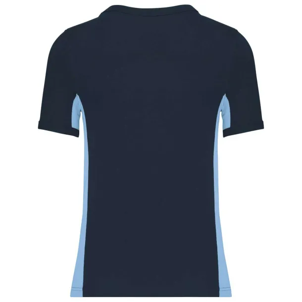 TIGER SHORT-SLEEVED TWO-TONE T-SHIRT - Kariban Navy Sky blue