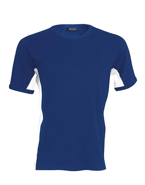 TIGER SHORT-SLEEVED TWO-TONE T-SHIRT - Kariban Royal blue White