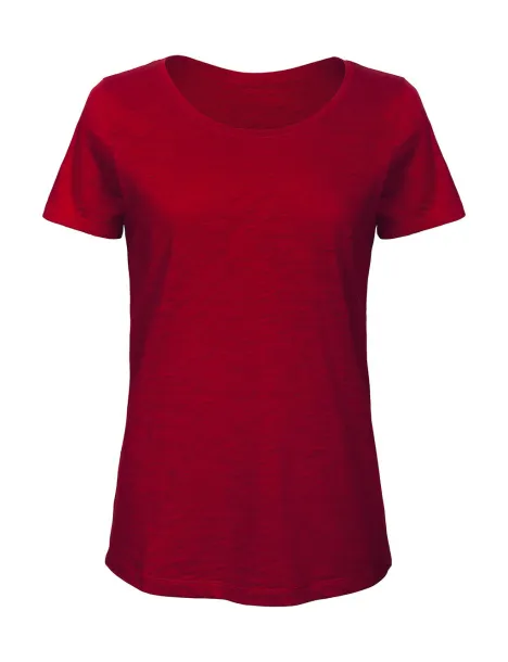  Organic Inspire Slub /women T-shirt - B&C Chic Red