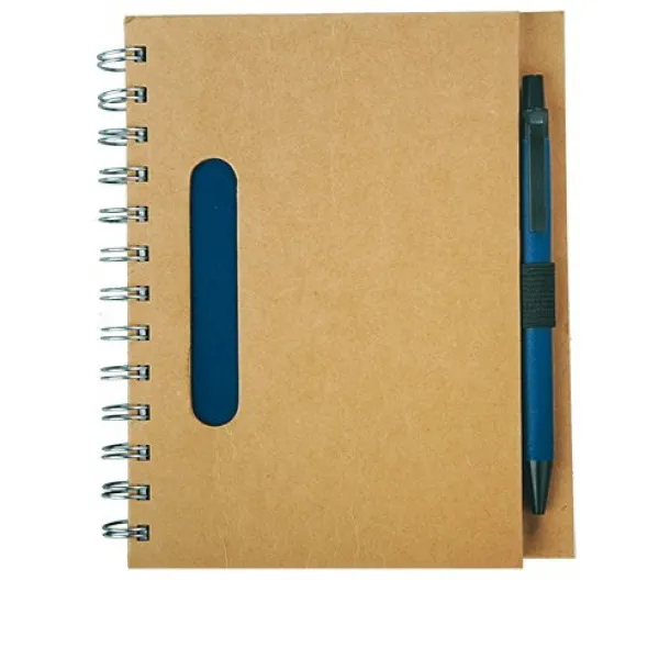 ECO notebook with clean pages 150x175 / 140 pages with pen Dark Blue