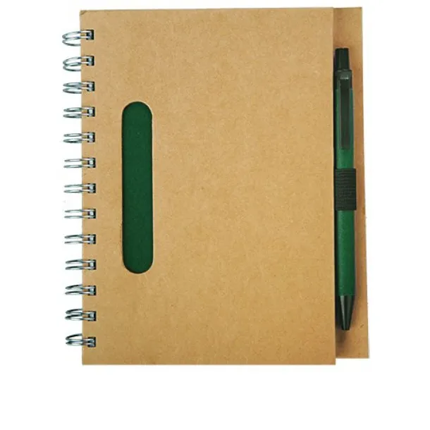 ECO notebook with clean pages 150x175 / 140 pages with pen Green