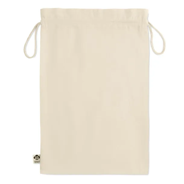 AMBER LARGE Large organic cotton gift bag Beige