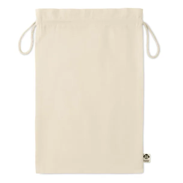 AMBER LARGE Large organic cotton gift bag Beige