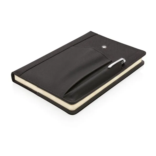  Swiss Peak refillable notebook and pen set - Swiss Peak Black 