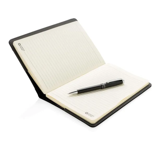  Swiss Peak refillable notebook and pen set - Swiss Peak Black 