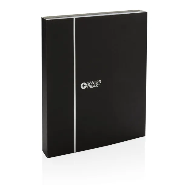  Swiss Peak refillable notebook and pen set - Swiss Peak Black 