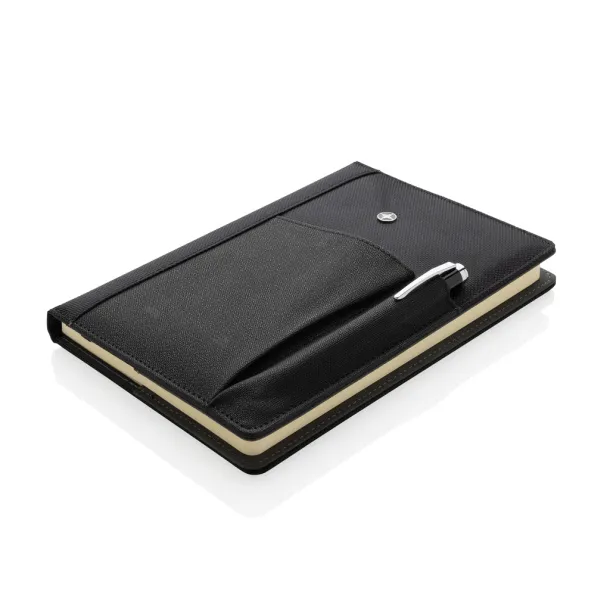  Swiss Peak refillable notebook and pen set - Swiss Peak Black 