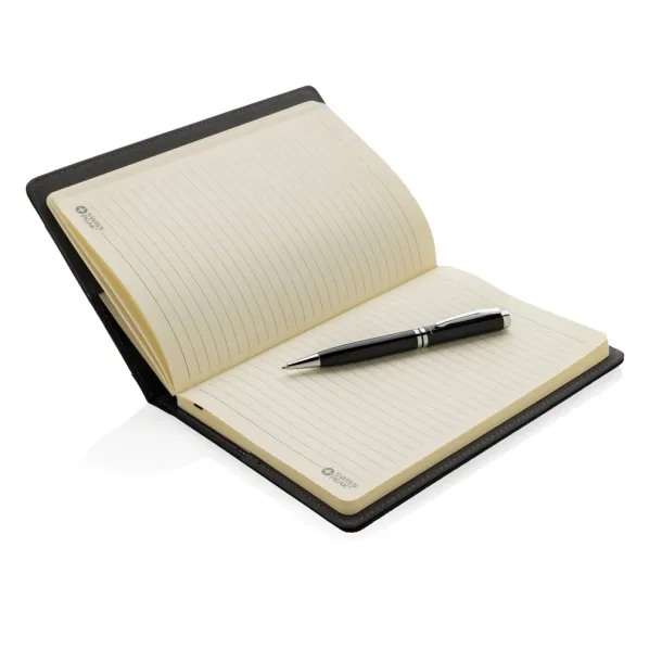  Swiss Peak refillable notebook and pen set - Swiss Peak Black 