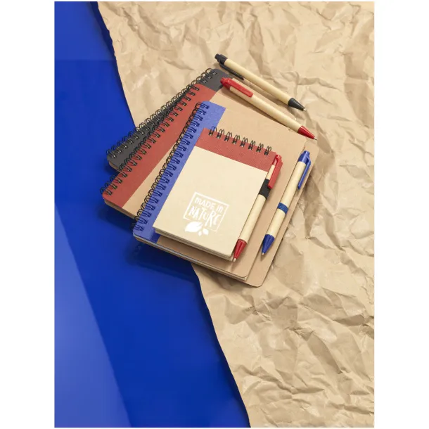 Zuse A7 recycled jotter notepad with pen Natural Crna