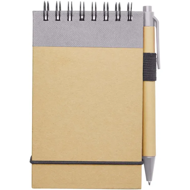 Zuse A7 recycled jotter notepad with pen Lilac Natural