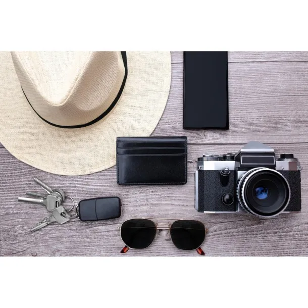 Henrye Leather wallet Exclusive Collection, credit card holder, RFID protection Crna