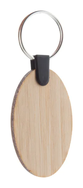 Bambry bamboo keyring, round Natural