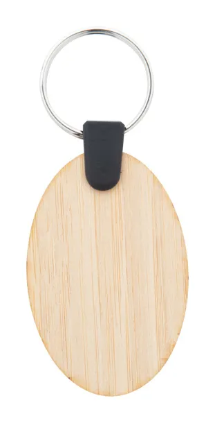 Bambry bamboo keyring, round Natural