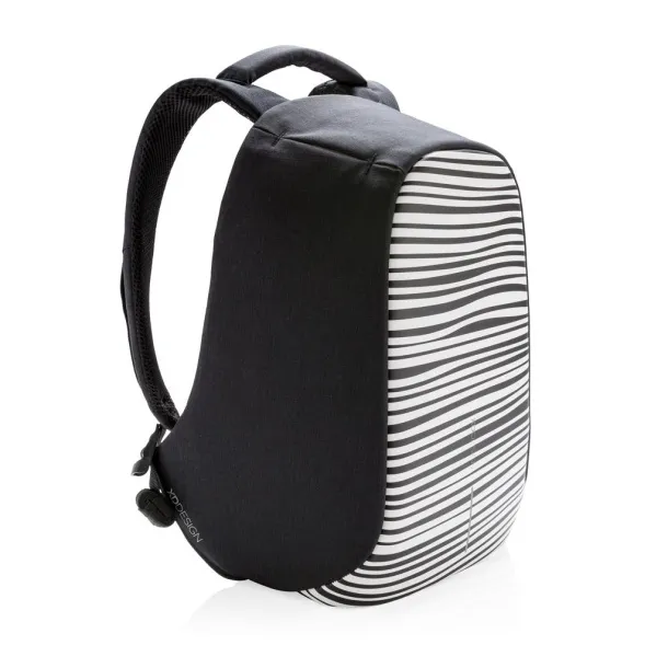 Bobby Compact anti-theft backpack Print Black White