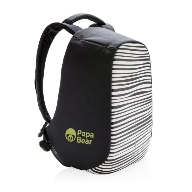 Bobby Compact anti-theft backpack Print Black White