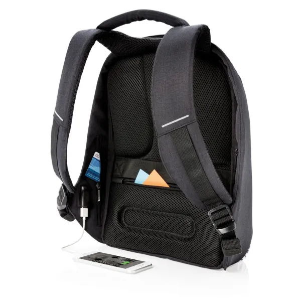 Bobby Compact anti-theft backpack Print Black White