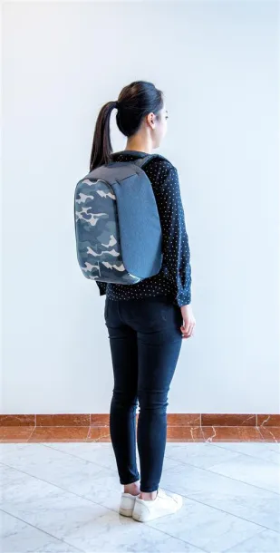 Bobby Compact anti-theft backpack Print Camo Green