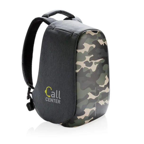 Bobby Compact anti-theft backpack Print Camo Green