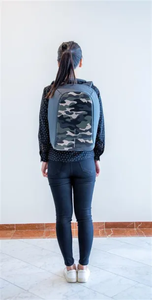 Bobby Compact anti-theft backpack Print Camo Green