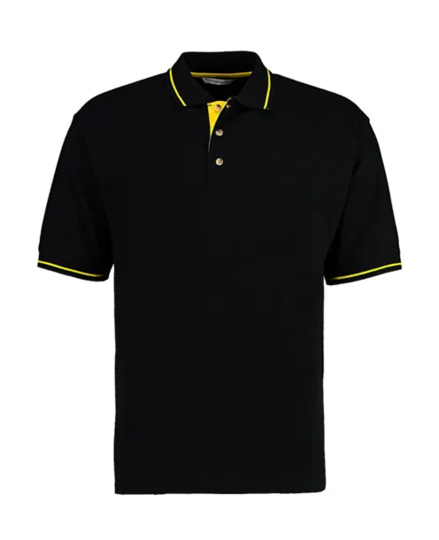  Classic fit muška polo majica, 210 g/m² - Kustom Kit Crna Žuta