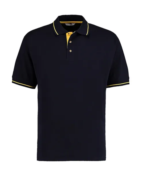  Men's Classic Fit St. Mellion Polo - Kustom Kit Navy Sun Yellow