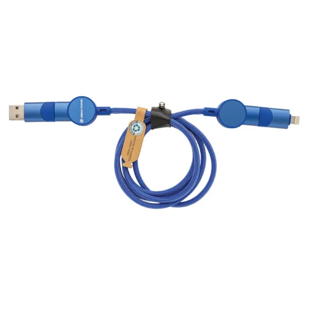  Oakland RCS 6-u-1 kabel za brzo punjenje 45 W od reciklirane plastike - Urban Vitamin blue 