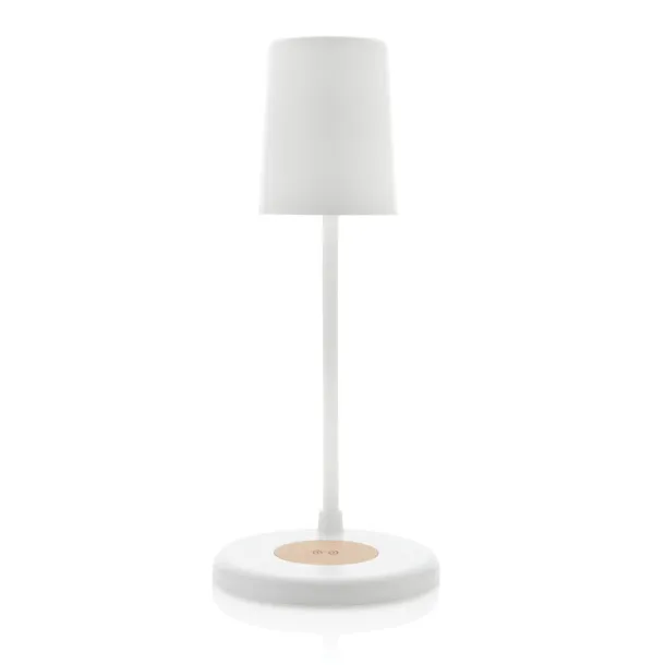 Zenara RCS recycled plastic and cork 15W wireless desk lamp - XD Collection White 