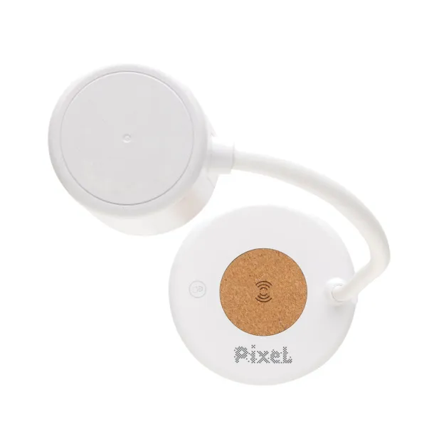 Zenara RCS recycled plastic and cork 15W wireless desk lamp - XD Collection White 