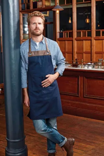  'ESPRESSO' BIB APRON - Premier Navy Brown